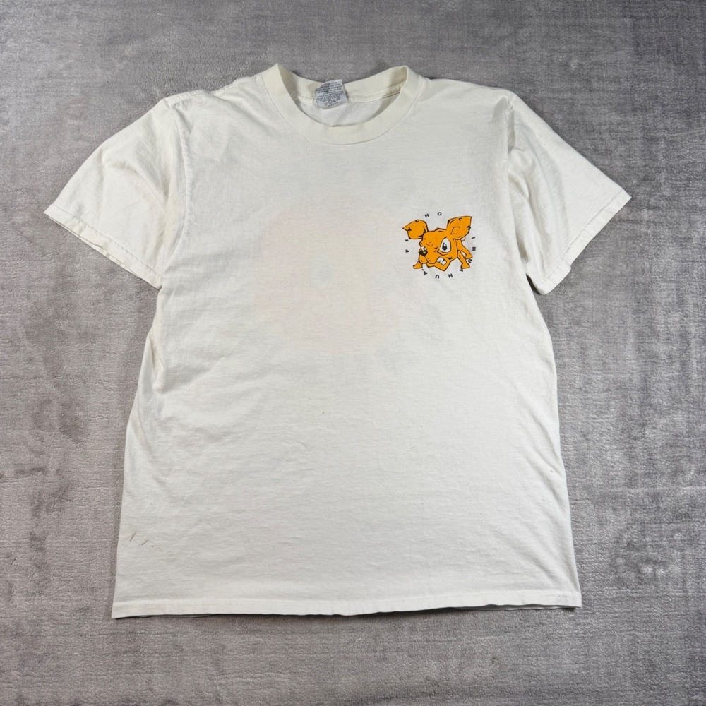 Psycho Chihuahua Shirt Mens Large White Vintage 1995 Double Sided Streetwear